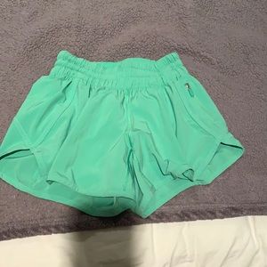 Lulu Lemon Tracker V short. Bright green.